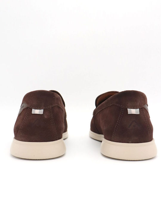 Suede Ανδρικά Loafers σε Καφέ Χρώμα