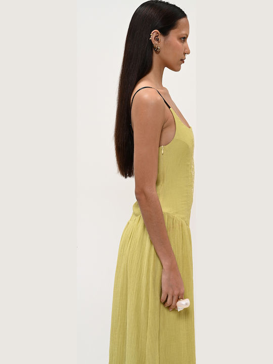 Summer Midi Dress for Wedding / Christening Lime