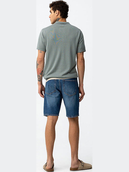 Pantaloni Scurți Bărbați Denim Albastru