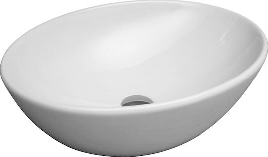 Serel CH33 Επικαθήμενος Νιπτήρας Πορσελάνης 55x41x16cm Λευκός