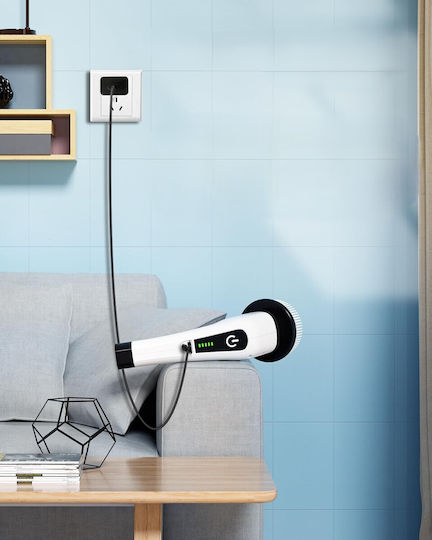 Perie Electrică Rotativă de Curățare Zola 9 Capete Interșchimbabile Mâner Telescopic Afișaj Digital 2 Viteze Reîncărcabilă 1500 mAh