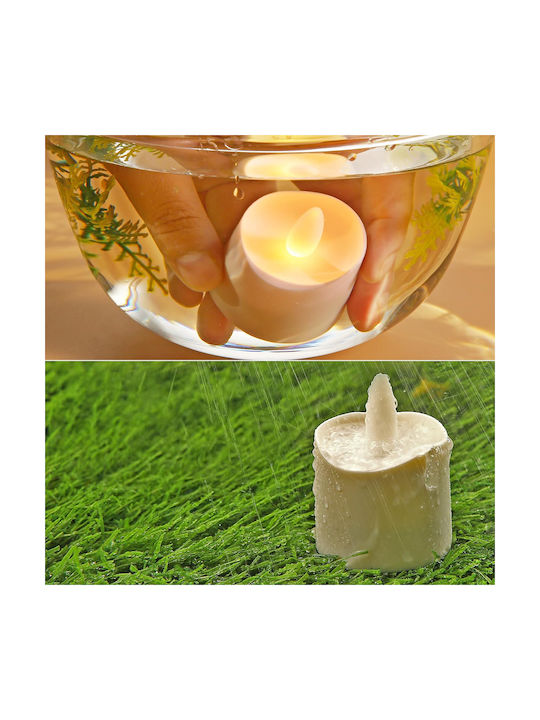 Decorative LED Lamp Warm White Wax Polish 12pcs