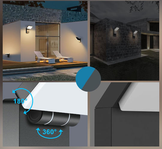 Επιτοίχιο Εξωτερικό Φωτιστικό LED IP65 40W Διπλής Δέσμης