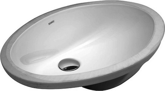 Serel Υποκαθήμενος Νιπτήρας Πορσελάνης 47x35.5x14cm Λευκός