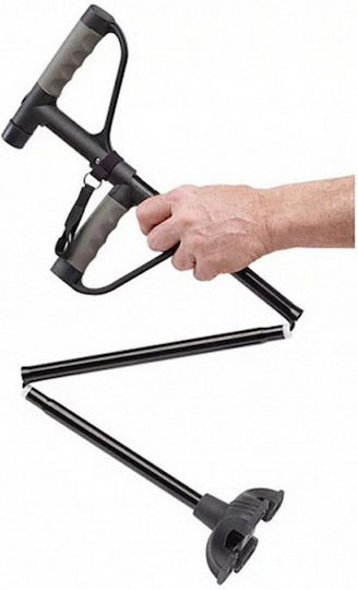 Folding Walking Stick 2 Handles Height Adjustment Led Flashlight My Get Up & Go Cane
