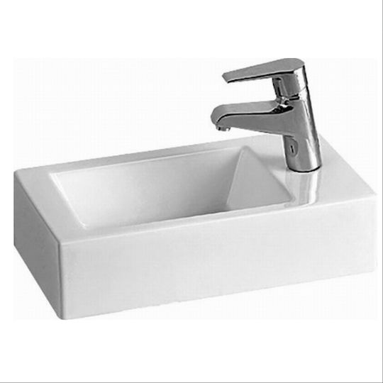 Pyramis Lobelia Countertop Sink Porcelain 45x26x10cm White