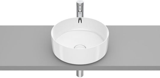 Roca Inspira Round Επικαθήμενος Νιπτήρας Πορσελάνης 37x37cm Λευκός Roca Inspira Round Επικαθήμενος Νιπτήρας Πορσελάνης 37x37cm Λευκός