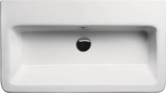 Bianco Ceramica City Deasupra Blatului Chiuvetă Porțelan 80x45x18cm Alb