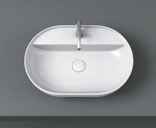 Soncera Luv Επικαθήμενος Νιπτήρας Πορσελάνης 55x37x15cm Λευκός