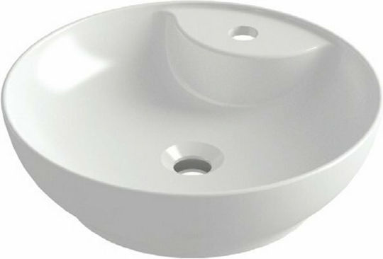 Orabella Trend Round 01 Deasupra Blatului Chiuvetă Porțelan 42x42x15.2cm Alb