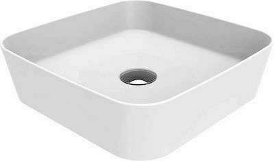 Creavit Loop Επικαθήμενος Νιπτήρας Πορσελάνης 40x40cm Λευκός