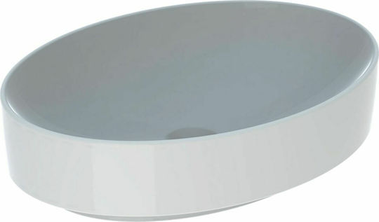 Geberit VariForm Επικαθήμενος Νιπτήρας Πορσελάνης 55x40x11cm Λευκός Geberit VariForm Επικαθήμενος Νιπτήρας Πορσελάνης 55x40x11cm Λευκός