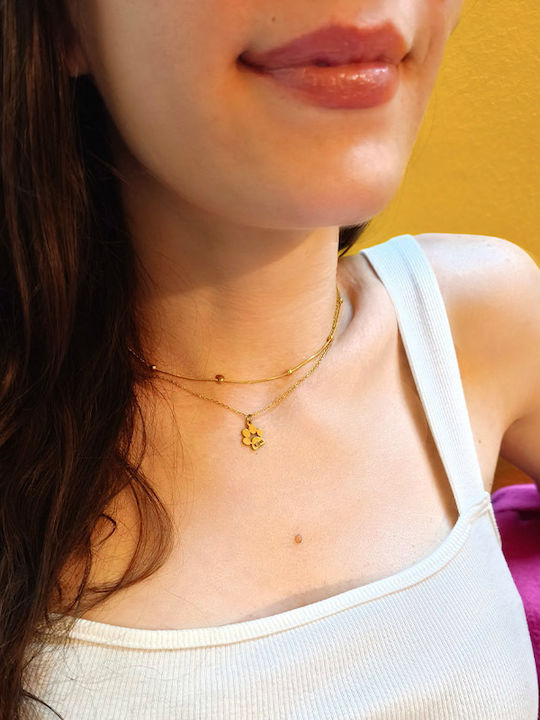 Theodora's Jewellery Necklace From Gold Plated Steel