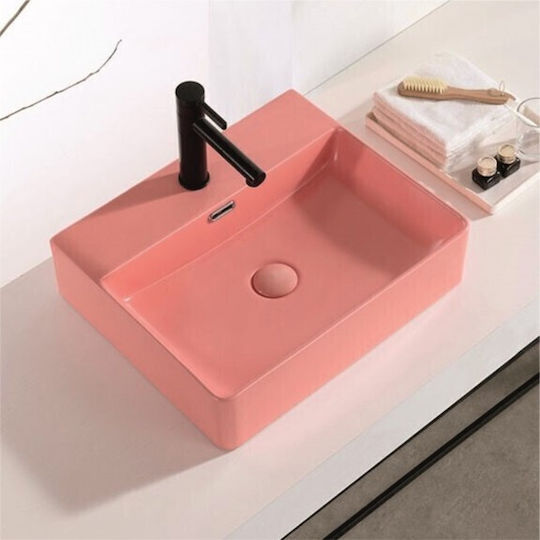 Inter Ceramic ICB 5042 Επικαθήμενος Νιπτήρας Πορσελάνης 50x42x13cm Pink Inter Ceramic ICB 5042 Επικαθήμενος Νιπτήρας Πορσελάνης 50x42x13cm Pink