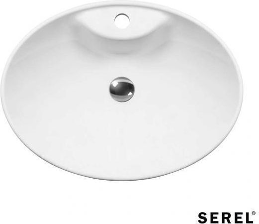 Serel Επικαθήμενος Νιπτήρας Πορσελάνης 55x41x16cm Λευκός