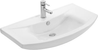 Sanovit Zenon 6075 Ένθετος Νιπτήρας Πορσελάνης 75x50x18cm Λευκός