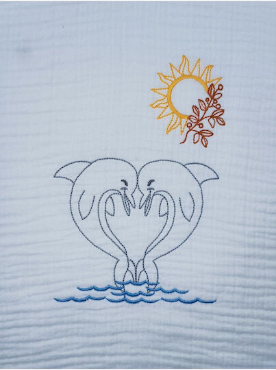 SteweHome Poncho De Plajă Pentru Copii Alb