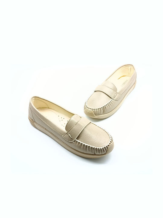 Women's Loafers In Beige Colour