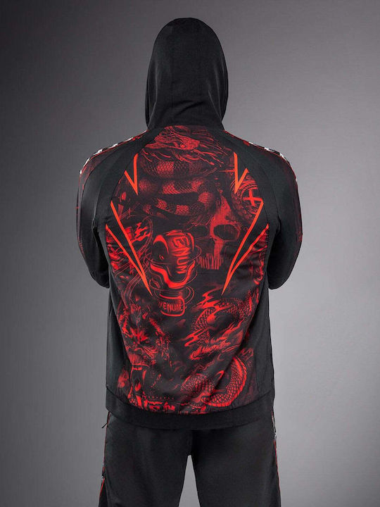 Cardigan With Hood Black/Red