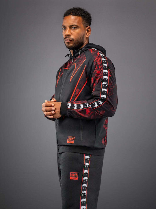 Cardigan With Hood Black/Red
