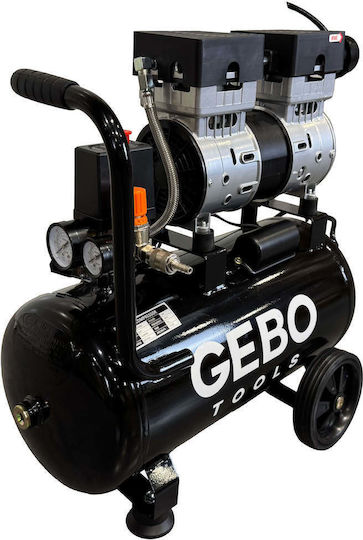 Gebo Compresor De Aer Monofazat 65dB Cu Putere 1hp Și Rezervor De Aer 24l