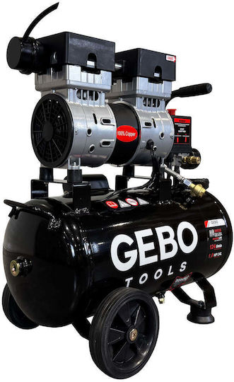 Gebo Compresor De Aer Monofazat 65dB Cu Putere 1hp Și Rezervor De Aer 24l