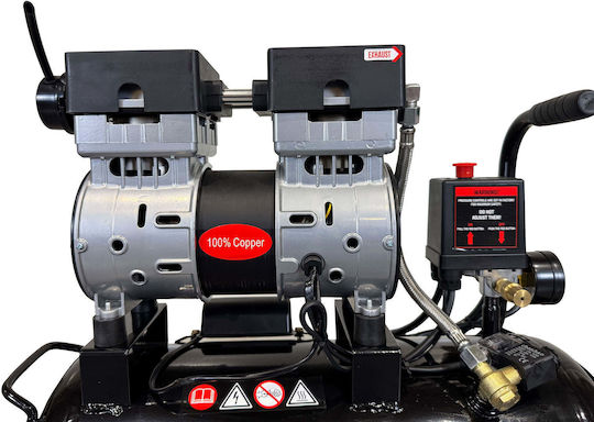 Gebo Compresor De Aer Monofazat 65dB Cu Putere 1hp Și Rezervor De Aer 24l