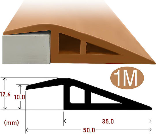 Threshold Profile 1 M X 5 Cm Pvc Self-Adhesive Transition Profile 5-10 Mm Ranjima