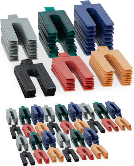 Set 288 Plăci Spacer Pentru Instalare Hardware Relaxdays 1-6 Mm Multicolor 3.5x7.5 Cm