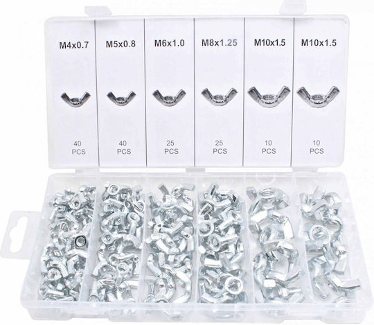 Set Butterfly Nuts M4-M10 150 Pieces