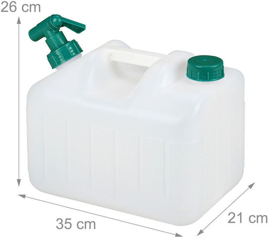 Relaxdays 10036879_671 Canistră Plastică cu Canulă 10l