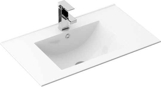 Rea Επικαθήμενος Νιπτήρας Πορσελάνης 61.5x46.5x17cm Λευκός