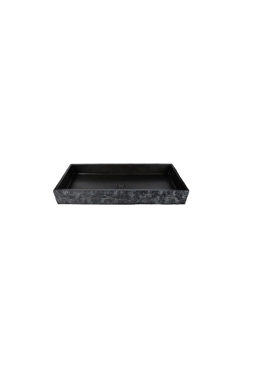 Countertop Sink Porcelain 80x40x12cm Black