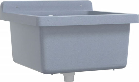 vidaXL An der Wand montiert Aufgesetztes Waschbecken Porzellan 40x40x24cm Grey