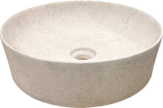 Rak Ceramics Επικαθήμενος Νιπτήρας Πορσελάνης 42x42cm Μπεζ Rak Ceramics Επικαθήμενος Νιπτήρας Πορσελάνης 42x42cm Μπεζ