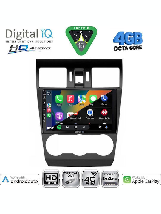 Digital IQ Car Audio System for Subaru Forester / Impreza 2013-2019 (Bluetooth/USB/WiFi/GPS/Apple CarPlay/Android Auto) with 9" Touch Screen