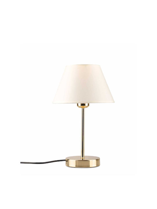 SteweHome Metal Table Lamp for E27 Socket with Beige Shade and Base 2 Pieces