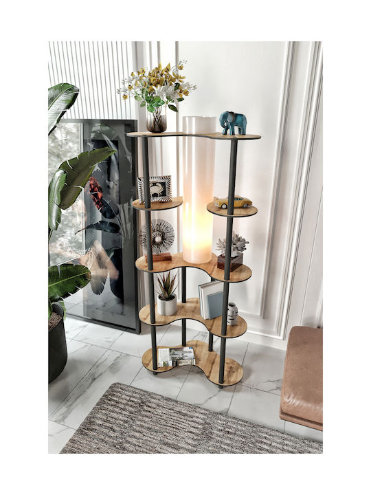 SteweHome Stehlampe Y155xH65cm mit Lampenbirnensockel E27 Braune