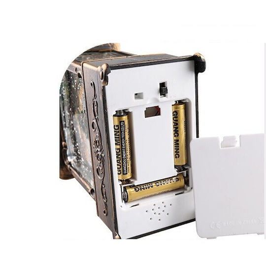 Weihnachts Schneekugel Beleuchtetes Ampel mit Weihnachtsmann Batterien 14.5x8x23cm