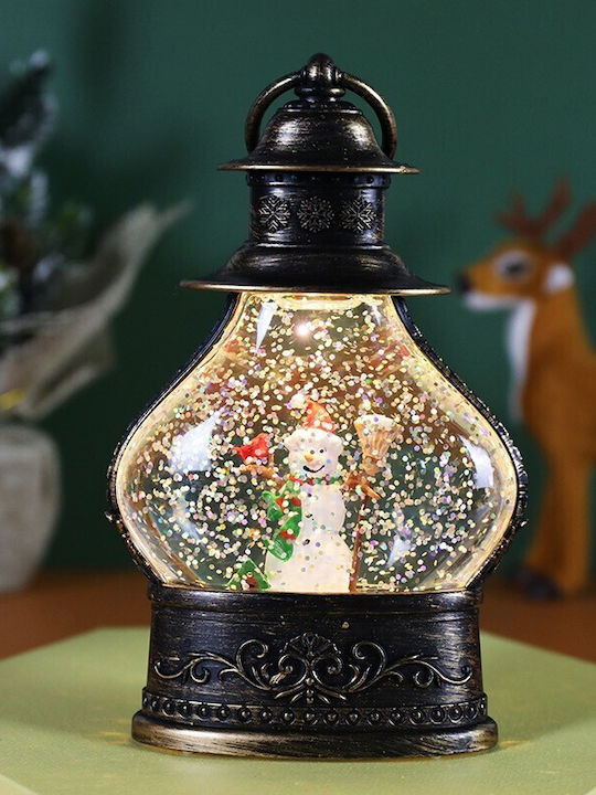 Decorativ Iluminat Lanternă de Crăciun cu Om de Zăpadă 9x3x14.5cm