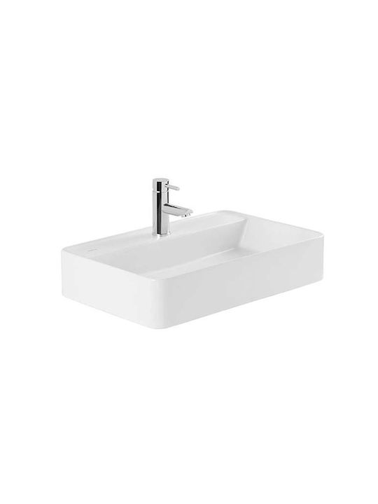Sanindusa Sanlife Aufgesetztes Waschbecken Porzellan 60x40cm White