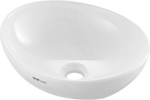 Vevor Επικαθήμενος Νιπτήρας Κεραμικός 40.64x34.036cm Λευκός