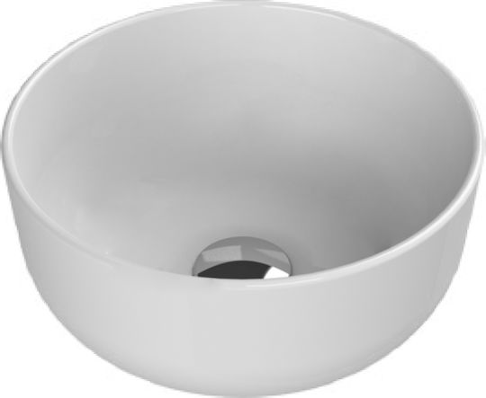 Cerastyle Aqua Επικαθήμενος Νιπτήρας Πορσελάνης 33x33x15.3cm