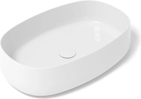 Orabella Επικαθήμενος Νιπτήρας Πορσελάνης 62x40x15cm Λευκός Orabella Επικαθήμενος Νιπτήρας Πορσελάνης 62x40x15cm Λευκός