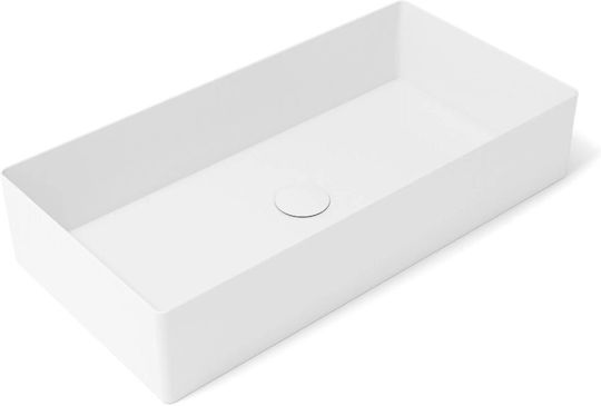 Orabella Επικαθήμενος Νιπτήρας Πορσελάνης 70x35x14cm Λευκός Orabella Επικαθήμενος Νιπτήρας Πορσελάνης 70x35x14cm Λευκός