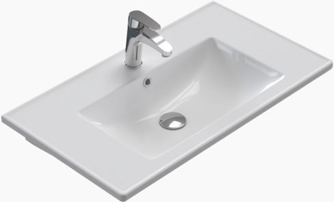Cerastyle Arte Επικαθήμενος Νιπτήρας Πορσελάνης 100x45x17.9cm Λευκό