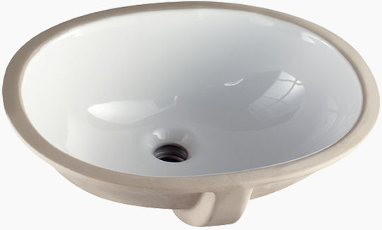 Cerastyle Επικαθήμενος Νιπτήρας Πορσελάνης 48x39cm Λευκό