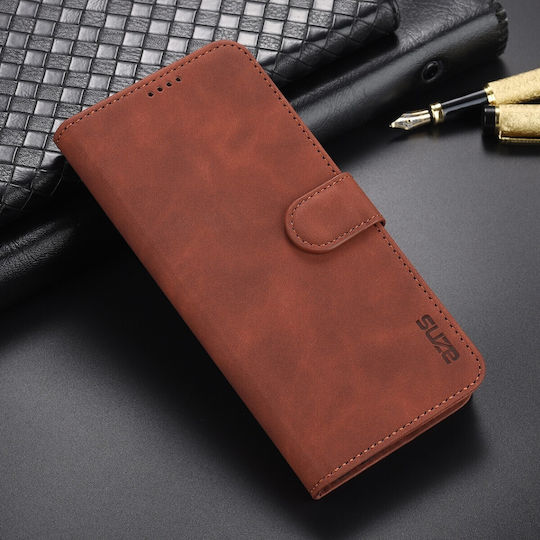 Azns Xiaomi Mi 11 Lite 4G Mi 11 Lite 5G Skin Feel Calf Texture Horizontal Flip Book Mobile Phone Case Brown