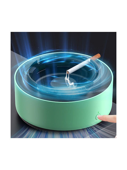 Cenușare Multifuncțională Absorbție Usb Încărcare Purificator Aer Absorbție Fum 14.5 X 14 X 7.5 Cm Verde