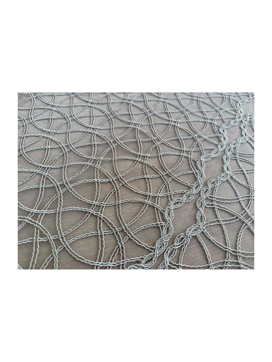 Linea Home Checkered Tablecloth with Lace Set 5 Pieces Beige 100x100cm
